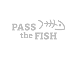 pass the fish logo gray