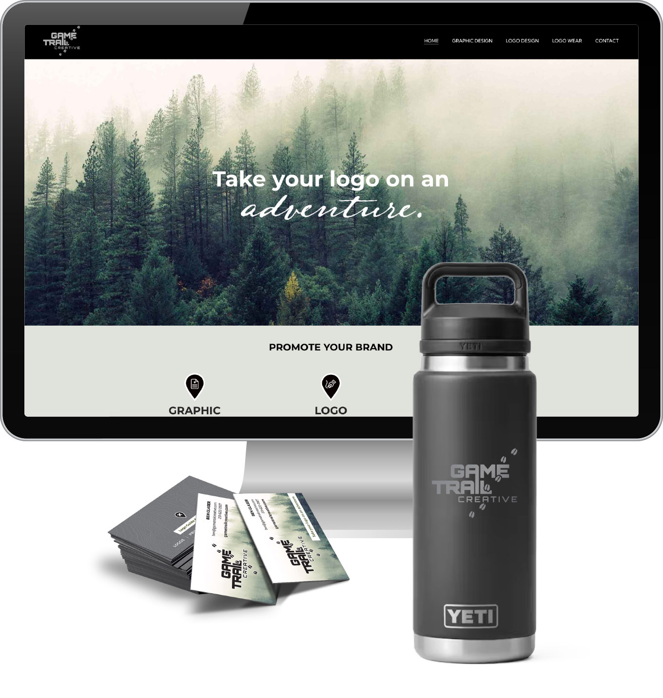 game trail creative mockups
